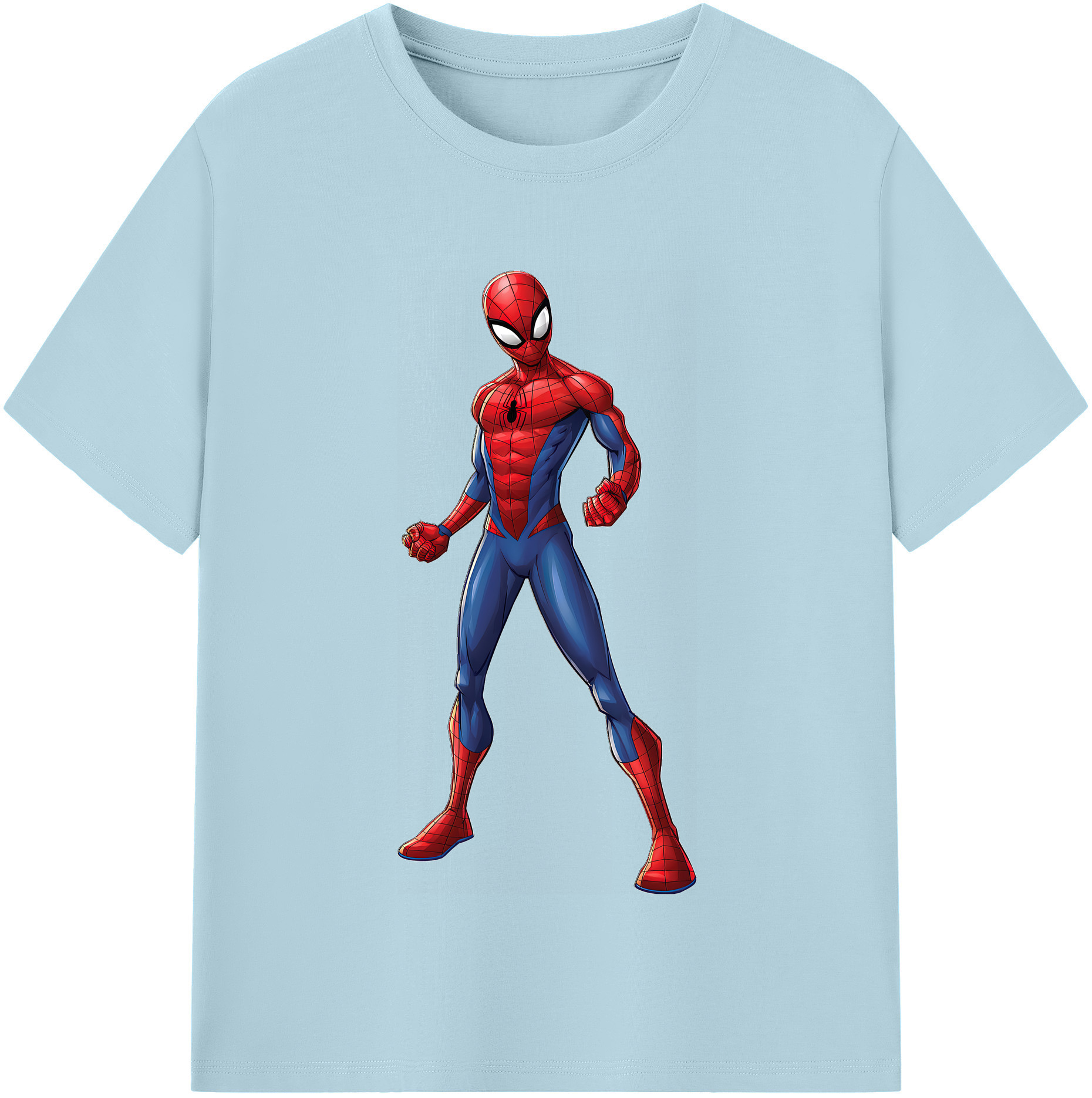 （画像用） Spider Man スパイダーマン 綿100％半袖Tシャツ（フロントプリント）